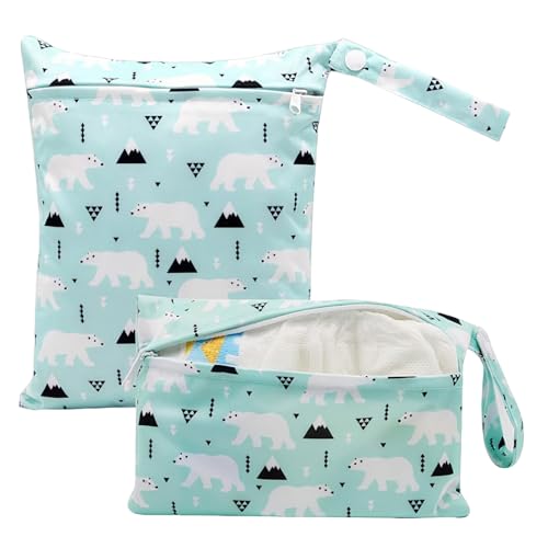 Genérico bolsa para mojado y seco, 2 piezas organizador de habitación de bebé plegable impermeable, bolsa de pañales húmeda seca para bebé | para natación, acampada, viajes, gimnasio, entrenamiento