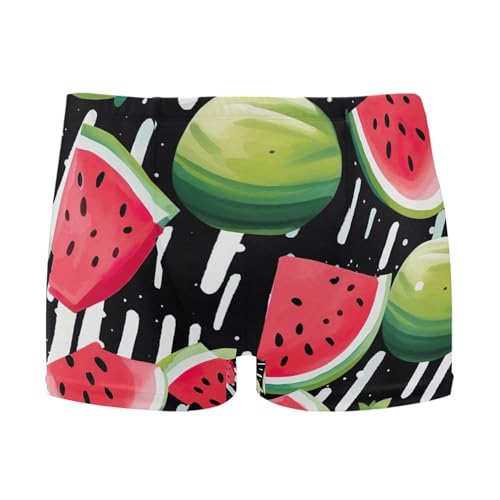 Watermelon Fruit Mens Swim Trunk Swimwear Bathing Suit Swim Brief Square Leg Board Short S B0402073