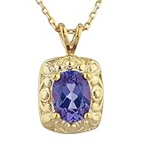 1.5 Ct Created Alexandrite Oval Design Pendant Necklace 14Kt Yellow Gold Rose Gold Silver