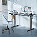 DUMOS 48 Inch Electric Standing Desk Height Adjustable, Sit to Stand Up Computer Workstations Work PC Table Home Office Study Writing Gaming Desks with Memory Presets for Walking Pad, Bedroom, Black