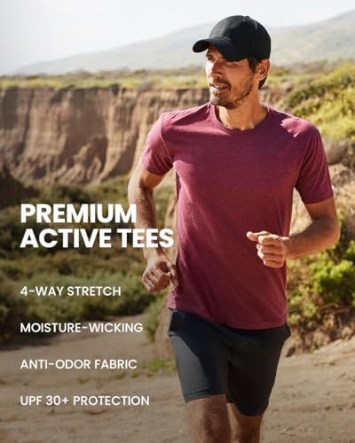 INTO THE AM Workout Shirts for Men - Ultra-Lightweight Short Sleeve Tees Athletic Gym Running S - 4XL3