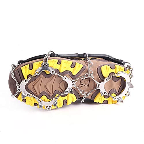 YMYGCC Schuhspikes 13 zähne eisgreifer Spike für Kind Kind Schuhe rutschfeste Anti-rutsch rutschfeste kinderstrümpfe skleats Grips Klettern schuhstiefel 33 (Shoe Size : Black Size 32 37) Cover