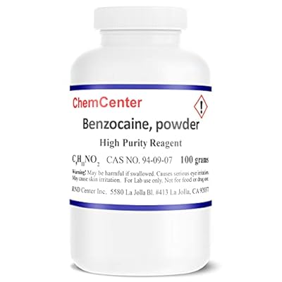 Benzocaine, High Purity, Ultra Fine Powder, 100 Grams