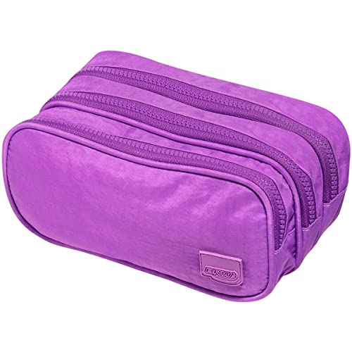 Estojo Nylon 3 Zíperes Lilás, BRW