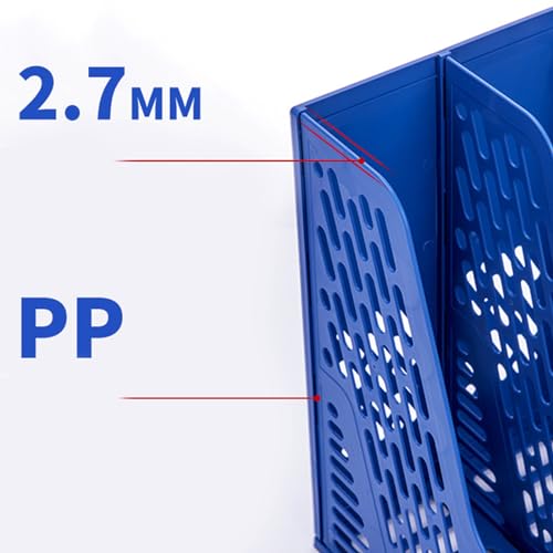 Porte-revues de bureau anti-désordre avec 4 compartiments de tri verticaux - 4