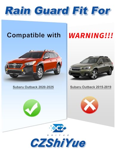 Image of Extra-Thick Window Rain Guards Fit for 2020 2021 2022 2023 2024 2025 Subaru Outback Window Deflectors Window Vent Visors Shades