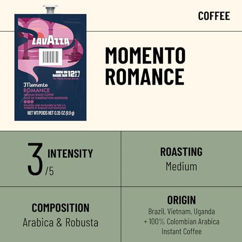 Image of Flavia Lavazza Momento Romance 12 oz Coffee Freshpacks works only with Flavia Aroma Brewer, Medium Roast (Case of 38)