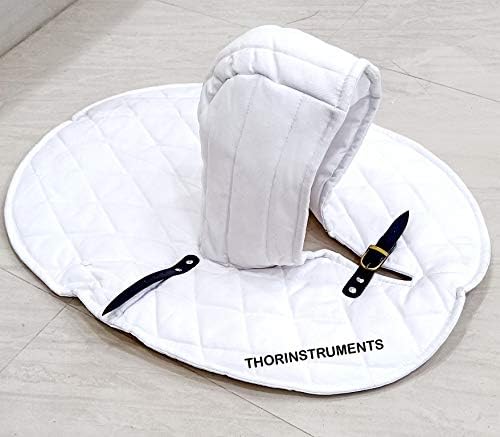 THOR INSTRUMENTS Medieval Renaissance New Armor Padded Arming Cap Collar Head Neck Cotton White SCA Rustic Vintage Home Decor Gifts - Image 4
