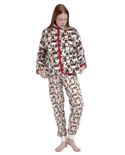 Disney Best Mickey Peignoir à manches longues pour femme, rouge, S