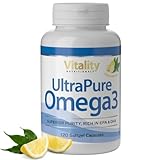 Oméga 3, Huile de Poissons Sauvages 2000 mg. 800mg EPA + 600mg DHA. Haute concentration de...