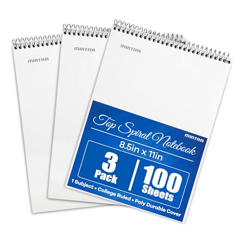 Cahier à spirale anti humidité Mintra pour protéger vos notes de cours et projets de bureau