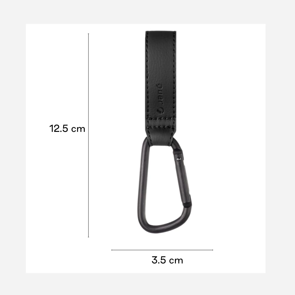 Jané Ganci Universali per Passeggino Set 2 Pezzi Fino a 5 kg Cinghie Regolabili Antiscivolo Nero