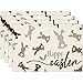 Luzzxfa Happy Easter Braun Kaninchen Ostern Platzsets 4er Set, 32x45 cm Frühling Xmas Tischset Waschbar Platzdeckchen Küche Party Deko