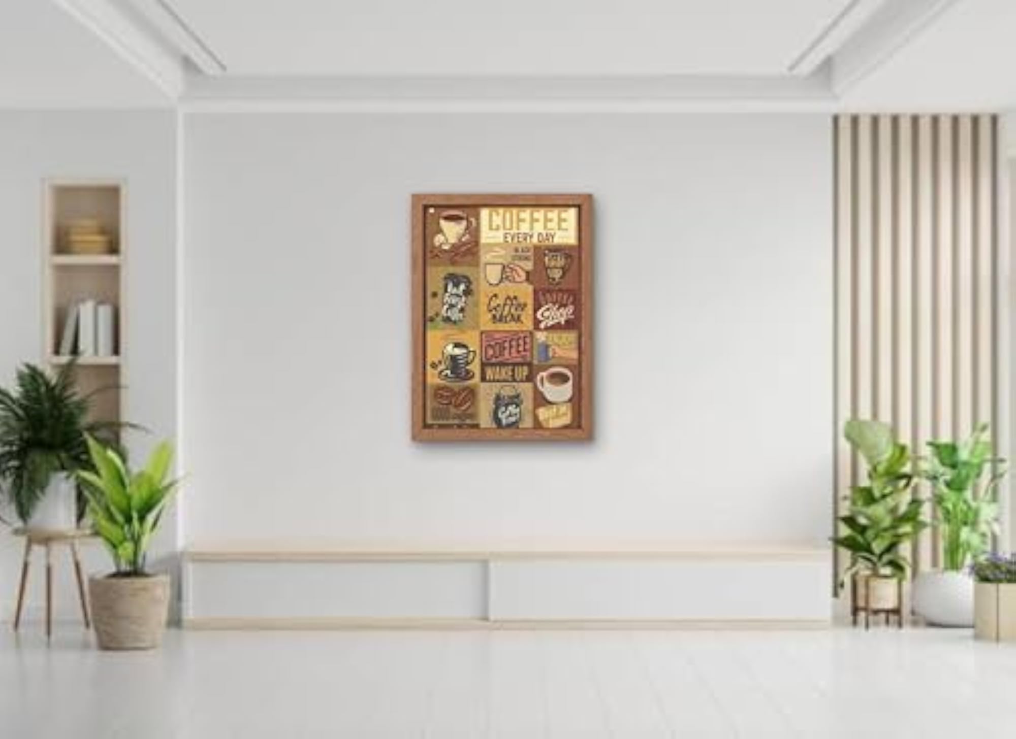 Premium Coffee Quote Wall Art Frames, Stylish Home Decor