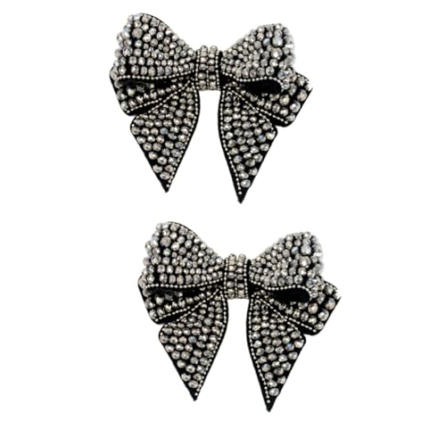 DEARMAMY 2 Piezas Decoración De Flores De Zapatos Lazos De Apliques Lazo De Ropa De Costura Diy Decoraciones De Zapatos Clips De Zapatos De Mujer Clip En Arcos De Zapatos Cuentas