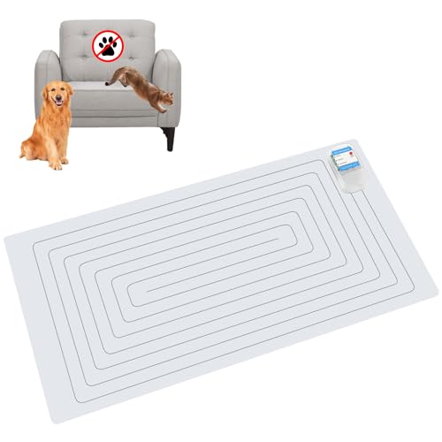 SEERWAY Scat Pet Shock Mat Indoor, Safe Shock Training Pads for Dogs and Cats, Electric Repellent Mat Keeps Pets Off Couch, Sofa, Counter Top, 3 Training Modes, 30