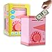 Saquuiui Kids Piggy Bank for Girls, Toy Safe Box with Electronic Lock, Pink Money Bank with Auto Grab Bill Slot, Treasure Keeper for Teens Toddler, Birthday Gifts for 3-12 Years Old Children