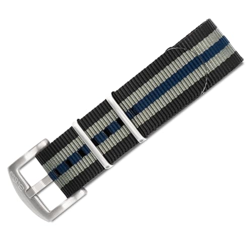 Image of BluShark - Original Collection Military-Style Waterproof Watch Strap, Fits All Timepiece Brands, Durable Nylon Wristwatch Accessories with Stainless Steel Buckle - 18mm, 20mm, 22mm & 24mm Watch Bands