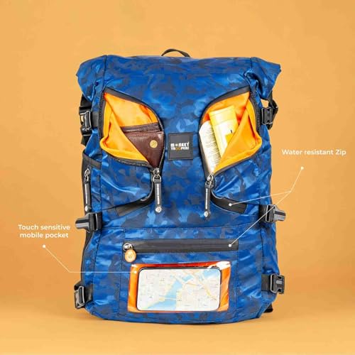 Image of MONKEY TROOPERS Stormy Backpack Bag, 15-Inch Laptop Compartment, Water Resistant, Magnetic Tank Mount, Touch-Sensitive Navigation Pocket, Travel, Biking, Hiking Backpack For Men & Women