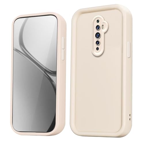 HAOYE Funda para OPPO Reno 2Z (Reno2 Z),Silicona Carcasa Antigolpes con Bordes Elevados/Esquinas Reforzadas y Diseño Elegante - Blanco