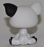 Pig #537 (White, Black Spots, Blue Eyes) - Littlest Pet Shop (Retired) Collector Toy - LPS Collectible Replacement Single Figure - Loose (OOP Out of Package & Print)