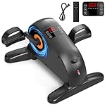 LUBBYGIM Mini Exercise Bike, Under Desk Bike Pedal Exerciser for Seniors & Adults, Electric Motorized Foot and Arm Pedal Machine for Physical Therapy, Rehabilitation, Home Office Fitness, 12 Level