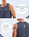 G Gradual Men's Workout Tank Tops Sleeveless Muscle Shirts Summer UPF 50+ Quick Dry Shirts for Men Athletic Running Gym(Dusty Blue,L)