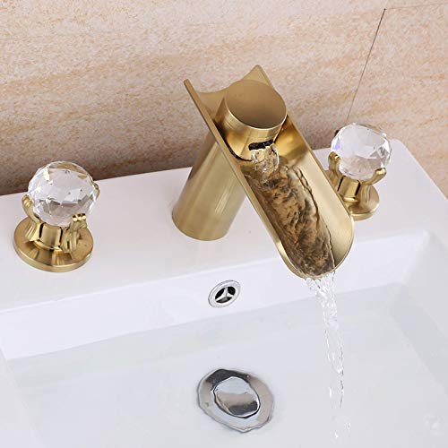 Robinet mélangeur de lavabo cascade anti-éclaboussures pour évier de salle de bain design