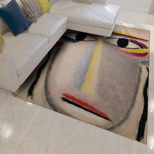 Tapis colorés 80x150cm lavable en machine géométrique intérieur - 3