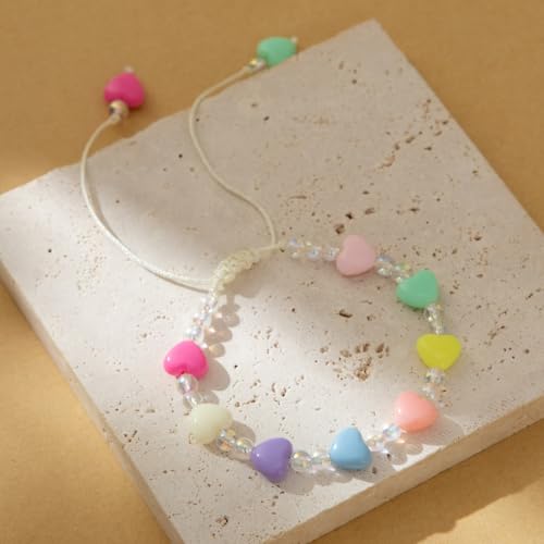 Colorful Big Sister Bracelet Little Sister Bracelet Letter Beads and Heart Beads Bracelet Y2K Jewelry Gifts for Women4