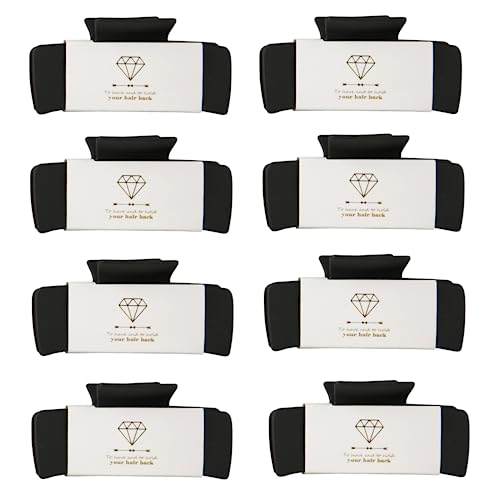 Pinces à cheveux carrées 10,4 cm pour enterrement de vie de jeune fille et accessoire coiffure noir