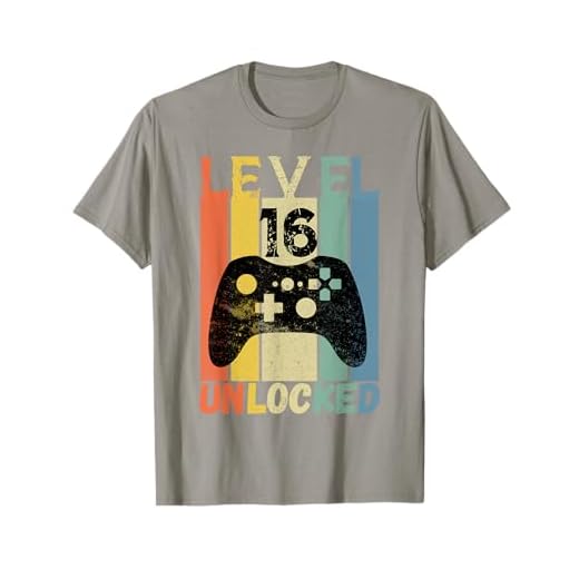 16 cumpleaños nivel 16 desbloqueado videojuego jugador niño regalo Camiseta