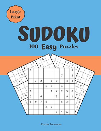 Sudoku 100 Easy Large Print Puzzles: Beginners Challenging Brain Games Notebook