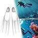 Lljsszr Snorkeling Fins, Swimming Fins, Lightweight Long Fins for Water Sports, Diving Fins, L White