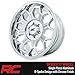 Rough Country 77 Series Chrome Wheel - 20x9, 6x5.5 Bolt Pattern, +0mm Offset, Single-Piece Aluminum, Rugged 8-Spoke Design, Chrome Finish