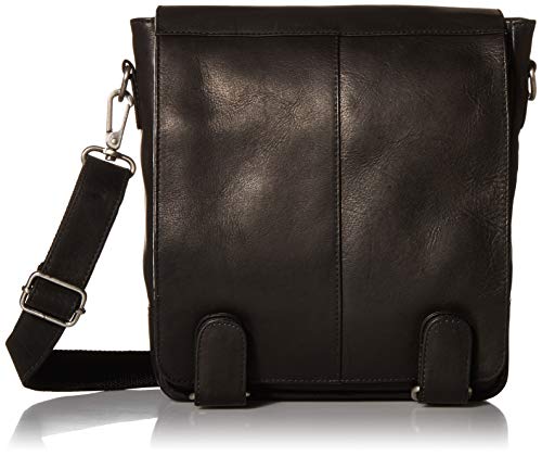 Piel Leather Double Loop Tablet Carry-All, Black, One Size
