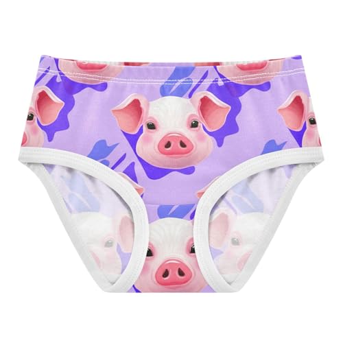 Cute Pig Funny Pink Toddler Underwear Floral 2t Cotton Little Girl Panties Flower Underpants Briefs
