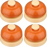 Dimensions et emballage : Vous recevrez 4 cloches de table de service mesurant 6,2 x 4,3 cm (L x H). Leur petite taille vous permet de les glisser dans votre sac et de les emporter partout avec vous, pour un confort d'utilisation optimal. Remarque : Il peut y avoir une différence de couleur avec le produit réel ; veuillez vous référer au produit réel.