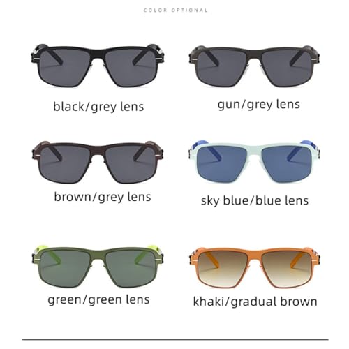 Lunettes de soleil en acier inoxydable ultra légères mixtes C1 - 7