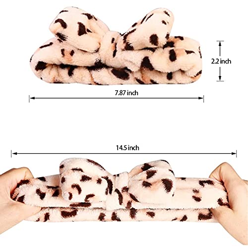 Pack of 8 Spa Headbands, Coral Fleece Makeup Headband - Image 2