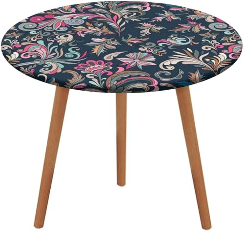 Nappe ronde bohème en polyester de qualité supérieure à imprimé vintage