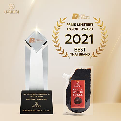 Homtiem Black Garlic Puree 5.29 Oz, Made From Solo Black Garlic100%, Whole Black Garlic Fermented For 90 Days, Super Foods, High In Antioxidants, Ready To Eat For Snack Healthy, Black Garlic Cookie And Healthy Recipes #TOP6