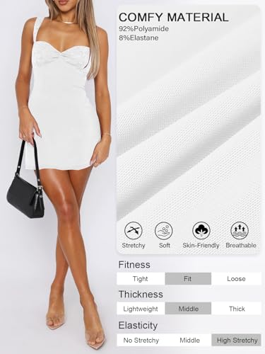 Image of Women's Summer Mini Dresses Sleeveless Sexy Square Neck Lace Splicing Cocktail Party Straps Bodycon Dress