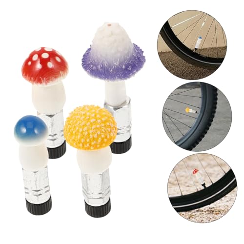 Happyyami 4Pzs Tapas de Válvula de Neumático de Setas Lindas para Coches, Bicicletas y Motocicletas, Juego de Cubiertas de Válvula de Aire, Decoraciones Divertidas para Ruedas, Instalación Fácil, Estilo Único miniatura 7