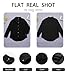 ZOLUCKY Womens Corduroy Jackets Button Up Lapel Shacket Jacket Long Sleeve Oversized Boyfriend Shirts Blouses Tops, Black Large