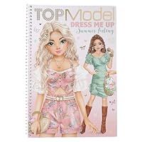 Depesche 13833 TOPModel Summer Feeling - Dress Me Up Stickerbuch mit 24 Seiten Model Motiven zum Verzieren, inkl. 7 Seiten Accessoire Sticker