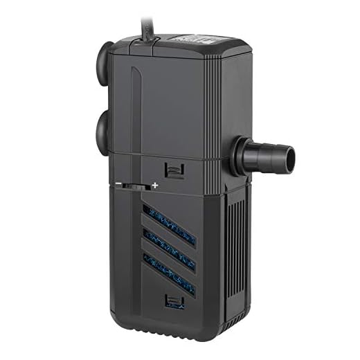 IREENUO Internt Akvariefilter, 4 i 1 Akvariefilter Pump Nedsänkbar Akvarium Vattenpump Luftpump för 50-150LL Akvarium (6W - 500L / H)