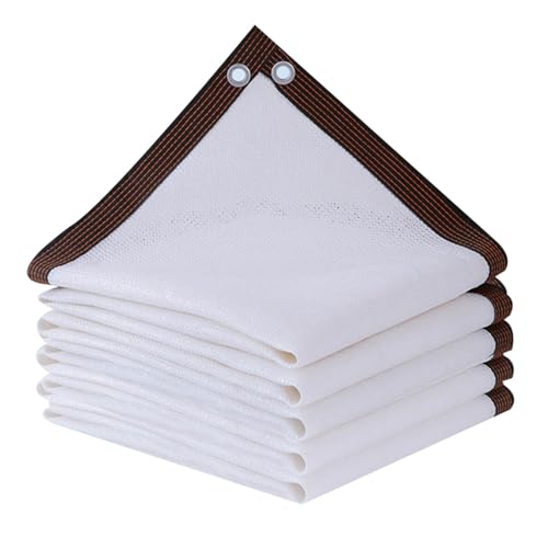 Filet d'ombrage blanc anti-déchirure 6x10m protection solaire