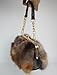 Luxurious Fashion Natural Fox Fur with Hair Handbag for Women and Ladies (FireFox)