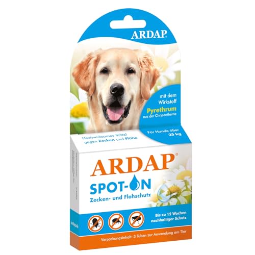 ARDAP Floh- und Zeckenschutz Paket inkl. Dr. Fressnapf Online-Tierarzt Beratung für Hunde (L) - Zeckenmittel für Hunde, Zeckenschutz Hund, Flohmittel Hund, Bis zu 12 Wochen Langzeitschutz